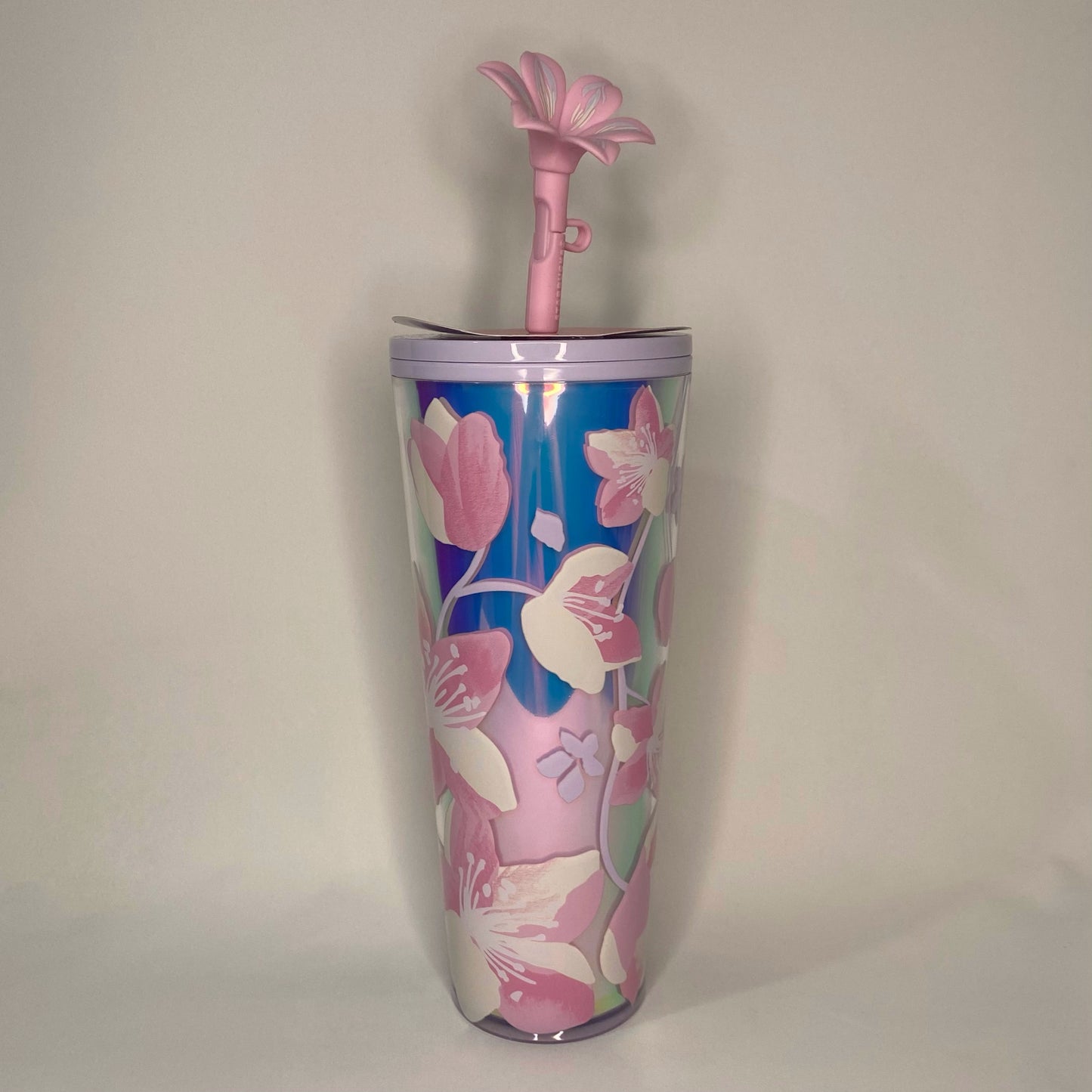 Starbucks Cherry Blossom Tumbler para bebidas frías con Topper