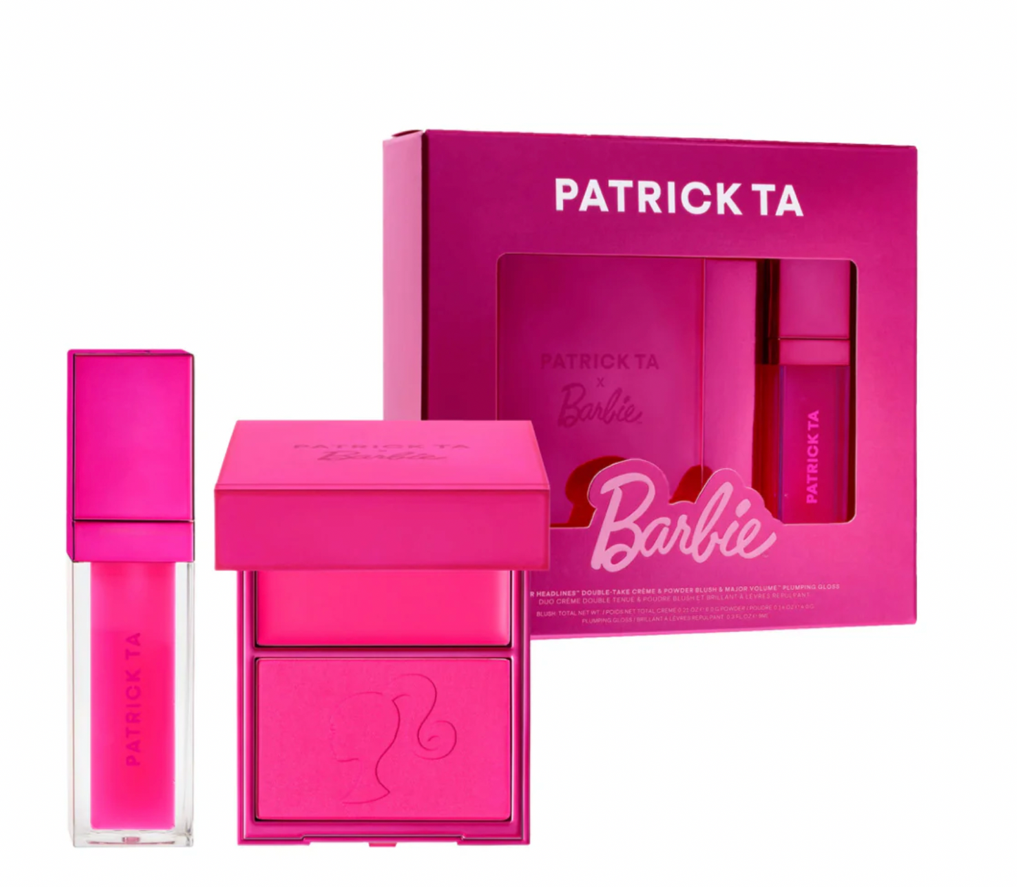 Patrick Ta x Barbie Blush Duo and Lip Plumper Set