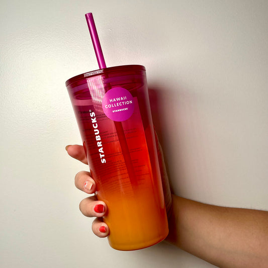 Starbucks Hawaii Rosa ombré Tumbler para bebidas frías